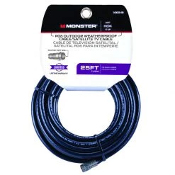 Outlet ๐ Monster Just Hook It Up 25 ft. Weatherproof Video Coaxial Cable โค๏ธ