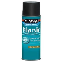 Coupon 👏 Minwax Polycrylic Semi-Gloss Crystal Clear Water-Based Polyurethane 11.5 oz ⭐
