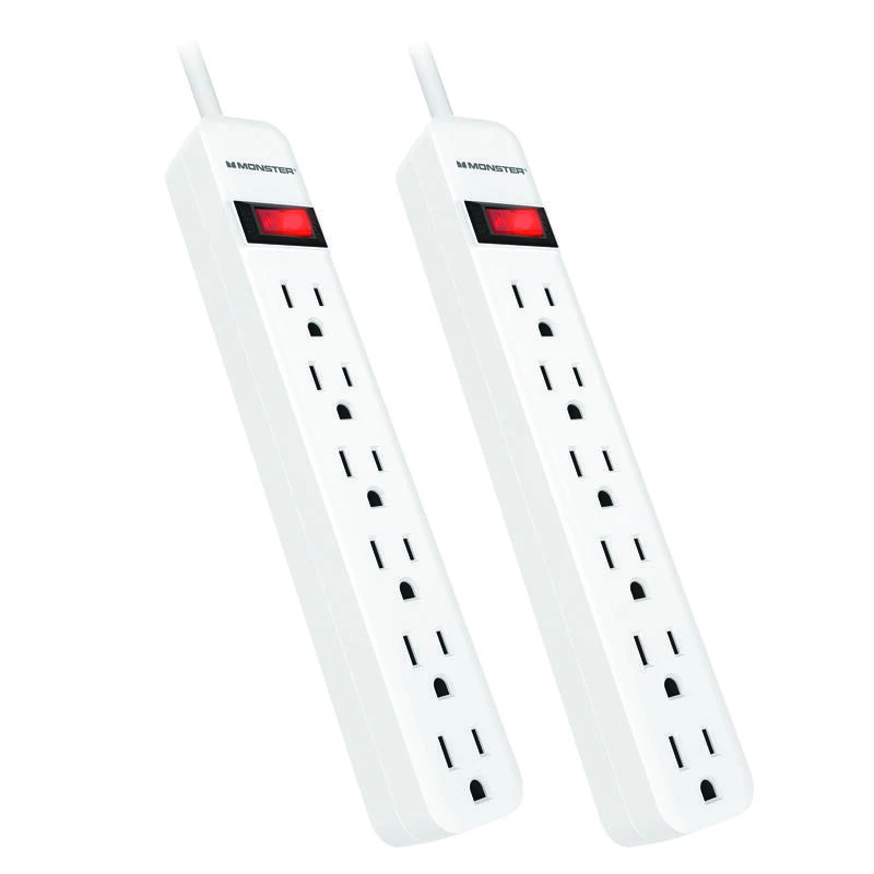 Hot Sale ๐ Monster Just Power It Up 2.5 ft. L 6 outlets Power Strip White ๐ 4 Hot Sale ๐ Monster Just Power It Up 2.5 ft. L 6 outlets Power Strip White ๐ - Image 2