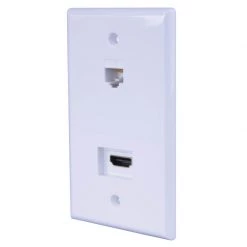 Best Sale ⌛ Monster Just Hook It Up White 1 gang Plastic Coaxial Wall Plate 1 pk 🛒