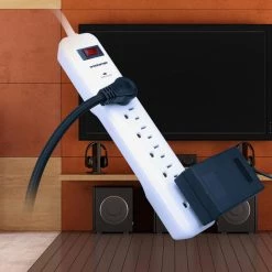 Brand new 😀 Monster Just Power It Up 8 ft. L 6 outlets Surge Protector White 1080 J 🎉 -Minwax store online 1807e8b3 a485 4f3e b483 e6f0ed057189