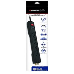 New 🎉 Monster Just Power It Up 6 ft. L 7 outlets Surge Protector Black 1080 J ⭐ -Minwax store online 1894f820 1d97 4020 8ae0 5fe519a3554c