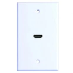 Coupon 👍 Monster Just Hook It Up White 1 gang Plastic HDMI Wall Plate 1 pk 🛒