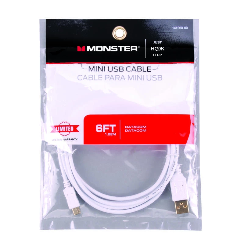 Best Pirce 😀 Monster Just Hook It Up 6 ft. L USB 2.0 Mini Device Cable ⌛ 4 Best Pirce 😀 Monster Just Hook It Up 6 ft. L USB 2.0 Mini Device Cable ⌛ - Image 2