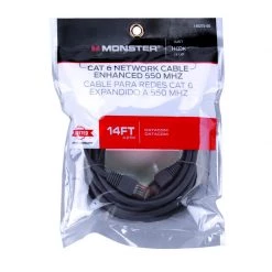 Outlet 👍 Monster Just Hook It Up 14 ft. L Category 6 Networking Cable 🎉