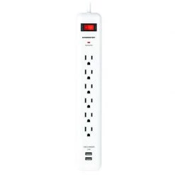 Cheapest 🧨 Monster Just Power It Up 3 ft. L 6 outlets Surge Protector White 1080 J 👏
