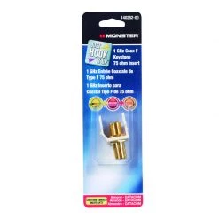 Discount 💯 Monster Just Hook It Up F-Connector F Coaxial F Connector Keystone Insert 1 pk ⭐