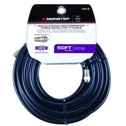 Hot Sale 🛒 Monster Just Hook it Up 50 ft. Weatherproof Video Coaxial Cable 💯