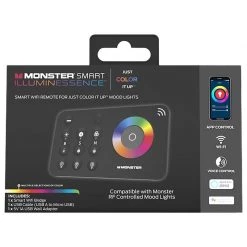 Flash Sale ✨ Monster Just Color It Up Wireless Mood Light WiFi Bridge Black 1 pk 🔥