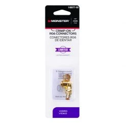 Wholesale 🔔 Monster Just Hook It Up Crimp-On RG6 Coaxial Connectors 2 pk ✔️