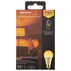 Coupon 💯 Monster Just Color It Up A19 E26 (Medium) Mood Light Color Bulb Kit Multi-Colored 7 W 1 pk ❤️