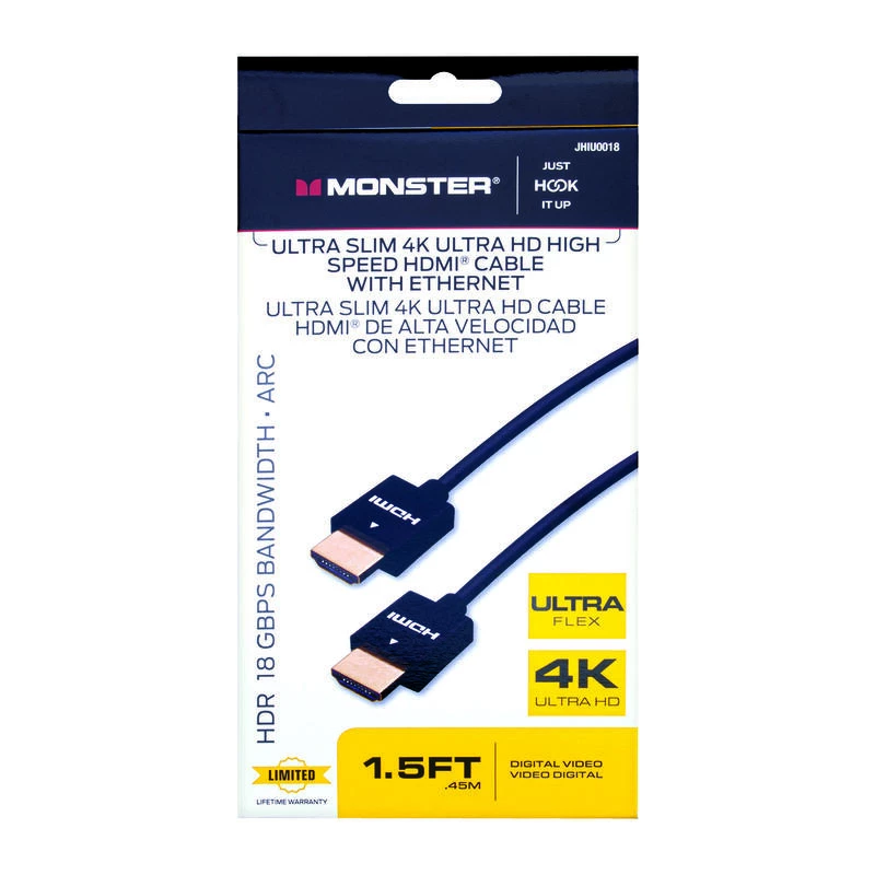 Best Pirce ๐ Monster Just Hook It Up 1.5 ft. L High Speed Cable with Ethernet HDMI ๐ 3 Best Pirce ๐ Monster Just Hook It Up 1.5 ft. L High Speed Cable with Ethernet HDMI ๐