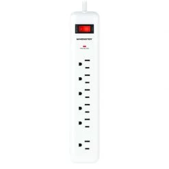 Brand new 😀 Monster Just Power It Up 8 ft. L 6 outlets Surge Protector White 1080 J 🎉