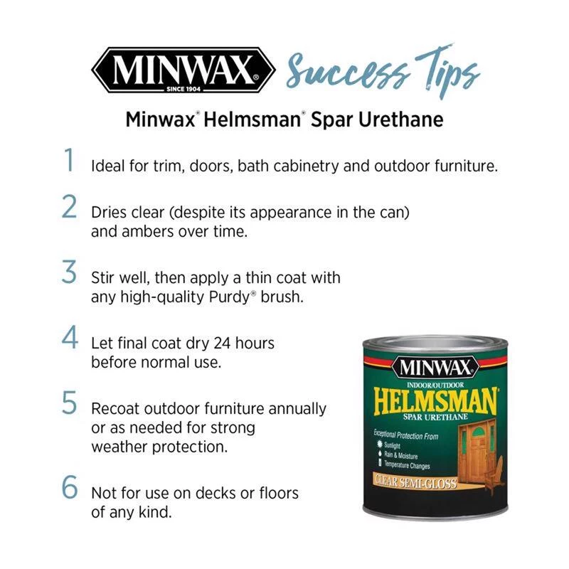 Coupon ๐ Minwax Helmsman Gloss Clear Oil-Based Spar Urethane 1 qt ๐ 8 Coupon ๐ Minwax Helmsman Gloss Clear Oil-Based Spar Urethane 1 qt ๐ - Image 6