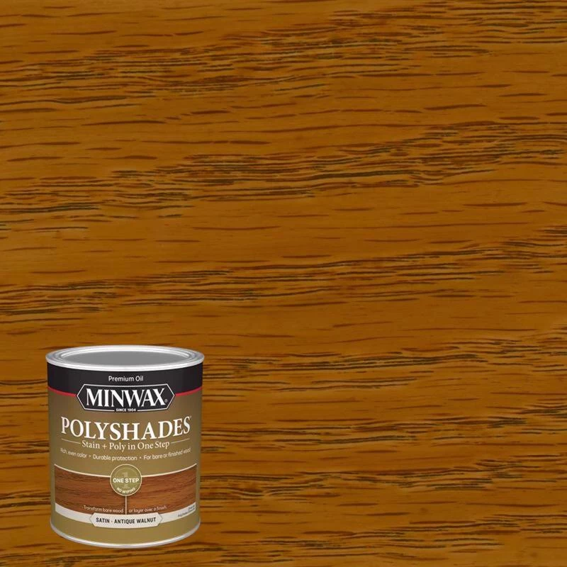 Best Pirce 🛒 Minwax PolyShades Semi-Transparent Satin Antique Walnut Oil-Based Stain/Polyurethane Finish 1 qt ✨ 3 Best Pirce 🛒 Minwax PolyShades Semi-Transparent Satin Antique Walnut Oil-Based Stain/Polyurethane Finish 1 qt ✨
