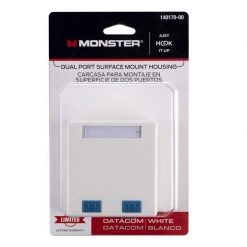 Cheap 🧨 Monster Just Hook It Up White 1 gang Plastic Surface Mount Housing 1 pk ⭐