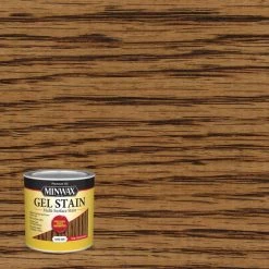 Budget ✨ Minwax Gel Stain Semi-Transparent Aged Oak Oil-Based Gel Stain 0.5 pt 💯