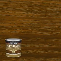 Coupon ⌛ Minwax PolyShades Semi-Transparent Satin Honey Oil-Based Stain/Polyurethane Finish 0.5 pt 💯