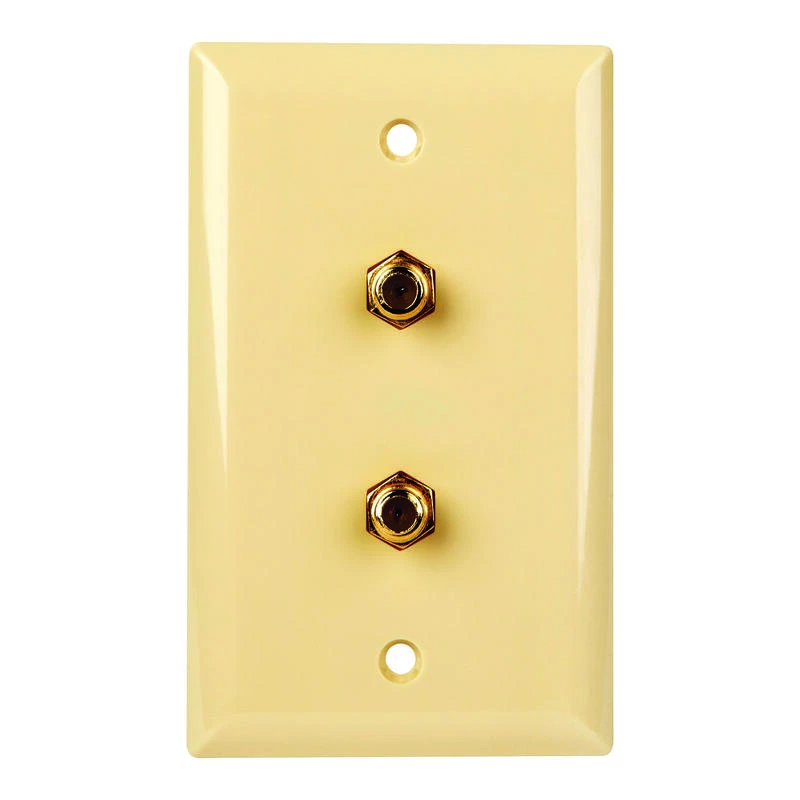 Hot Sale ๐งจ Monster Just Hook It Up Ivory 1 gang Plastic Coaxial Wall Plate 1 pk โจ 4 Hot Sale ๐งจ Monster Just Hook It Up Ivory 1 gang Plastic Coaxial Wall Plate 1 pk โจ - Image 2