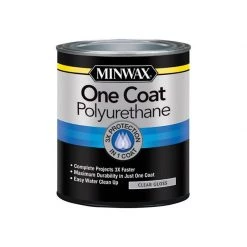 Best Pirce 🤩 Minwax One-Coat Gloss Crystal Clear Water-Based Fast-Drying Polyurethane 1 qt 🛒
