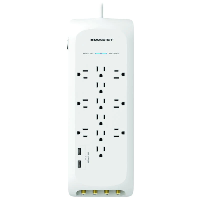 Best Pirce ๐ฅ Monster Just Power It Up 6 ft. L 12 outlets Surge Protector White 3420 J ๐ฅ 3 Best Pirce ๐ฅ Monster Just Power It Up 6 ft. L 12 outlets Surge Protector White 3420 J ๐ฅ