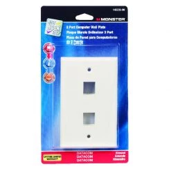 Best reviews of 👏 Monster Just Hook It Up Almond 2 gang Plastic Keystone Wall Plate 1 pk 🧨