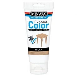 New 😀 Minwax Express Color Semi-Transparent Pecan Water-Based Acrylic Wiping Stain and Finish 6 oz 👏