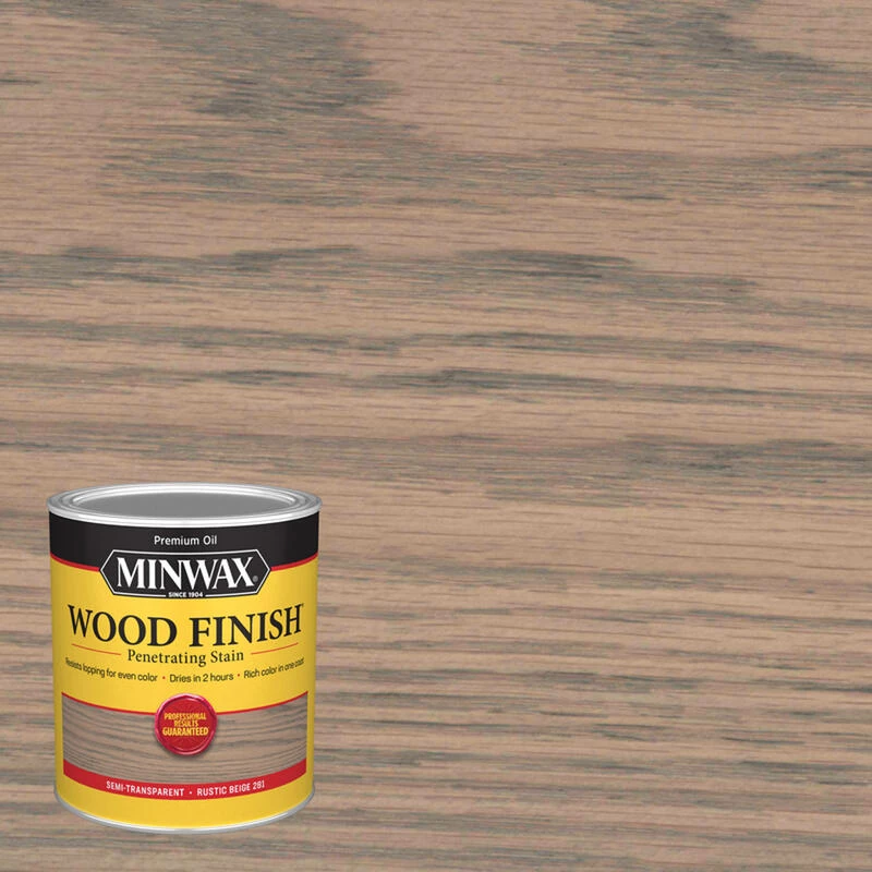 Hot Sale ✨ Minwax Wood Finish Semi-Transparent Rustic Beige Oil-Based Penetrating Wood Stain 1 qt ✔️ 3 Hot Sale ✨ Minwax Wood Finish Semi-Transparent Rustic Beige Oil-Based Penetrating Wood Stain 1 qt ✔️