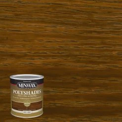 Promo 🤩 Minwax PolyShades Semi-Transparent Satin Honey Oil-Based Stain/Polyurethane Finish 1 qt 🔔
