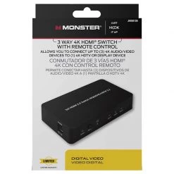 New 👍 Monster Just Hook It Up HDMI Switch 1 pk ✨
