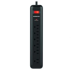 Coupon ✨ Monster Just Power It Up 4 ft. L 6 outlets Surge Protector Black 1080 J ✨