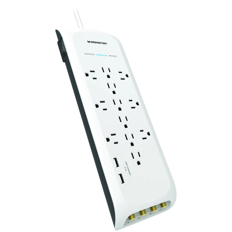 Best Pirce ๐ฅ Monster Just Power It Up 6 ft. L 12 outlets Surge Protector White 3420 J ๐ฅ 4 Best Pirce ๐ฅ Monster Just Power It Up 6 ft. L 12 outlets Surge Protector White 3420 J ๐ฅ - Image 2