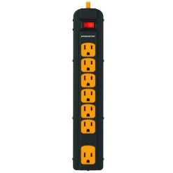 Outlet 👏 Monster Just Power It Up 4 ft. L 7 outlets Surge Protector Black 1080 J 🛒