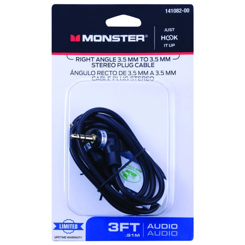 Best Sale 🔔 Monster Just Hook It Up 3 ft. L Stereo Plug Cable 3.5 mm 👍 3 Best Sale 🔔 Monster Just Hook It Up 3 ft. L Stereo Plug Cable 3.5 mm 👍