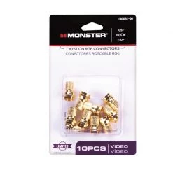 Best Pirce ✔️ Monster Just Hook It Up Twist-On RG6 Coaxial Connector 10 pk ⭐