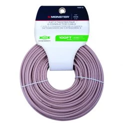 Promo ๐ Monster Just Hook It Up 100 ft. L Ivory Category 3 Twisted Pair Wire ๐
