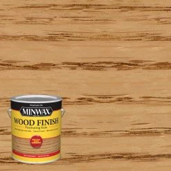 Wholesale ⭐ Minwax Wood Finish Semi-Transparent Golden Oak Oil-Based Penetrating Wood Stain 1 gal 👏