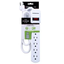 Wholesale 👏 Monster Just Power It Up 3 ft. L 6 outlets Power Strip White ⭐ -Minwax store online 836b795c 7480 426b b352 9970c4e7e88d