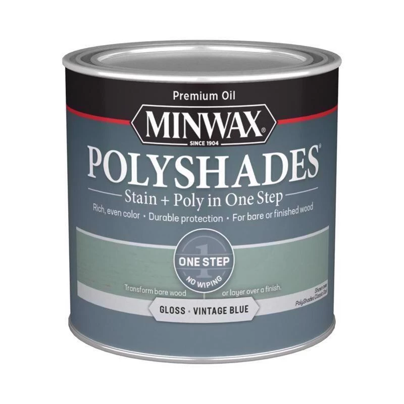 Cheapest ❤️ Minwax PolyShades Semi-Transparent Gloss Vintage Blue Stain/Polyurethane Finish 0.5 pt 👏 4 Cheapest ❤️ Minwax PolyShades Semi-Transparent Gloss Vintage Blue Stain/Polyurethane Finish 0.5 pt 👏 - Image 2