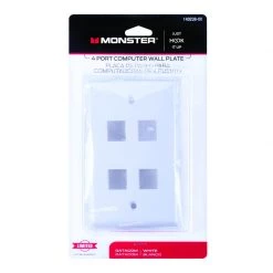 Best Sale ✨ Monster Just Hook It Up White 4 gang Plastic Keystone Wall Plate 1 pk 😀