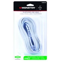 Promo โจ Monster Just Hook It Up 25 ft. L White Modular Telephone Line Cable ๐