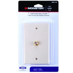 Top 10 🛒 Monster Just Hook It Up Ivory 1 gang Plastic Coaxial Wall Plate 1 pk 🔔