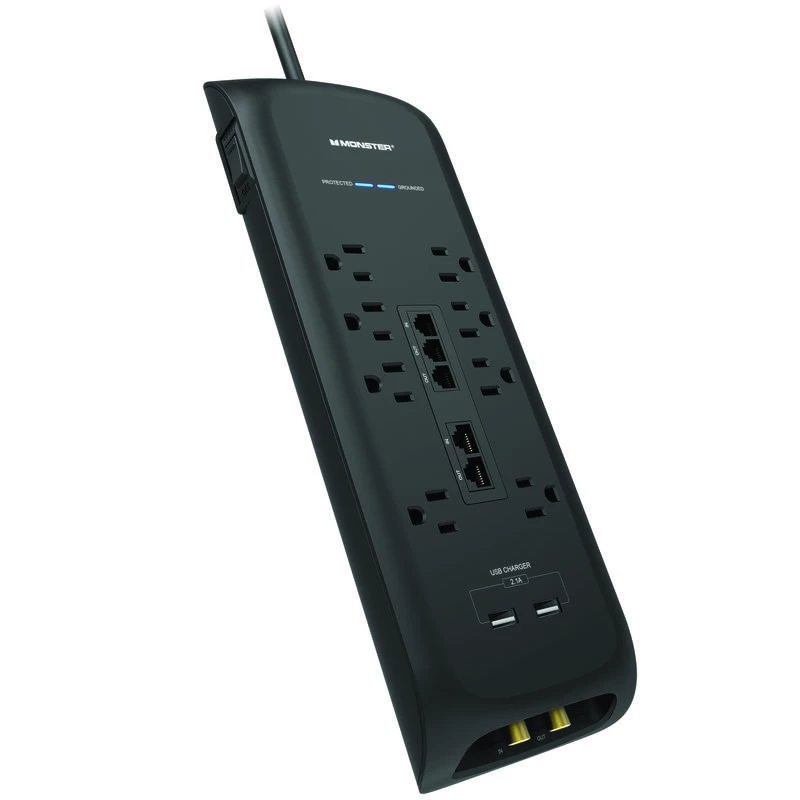 Discount 🌟 Monster Just Power It Up 6 ft. L 8 outlets Surge Protector Black 2160 J 🔥 4 Discount 🌟 Monster Just Power It Up 6 ft. L 8 outlets Surge Protector Black 2160 J 🔥 - Image 2