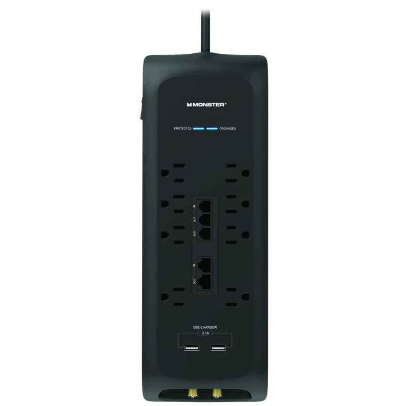 Discount 🌟 Monster Just Power It Up 6 ft. L 8 outlets Surge Protector Black 2160 J 🔥 3 Discount 🌟 Monster Just Power It Up 6 ft. L 8 outlets Surge Protector Black 2160 J 🔥