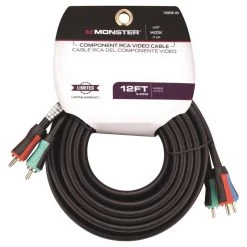 Discount 🔥 Monster Just Hook It Up 12 ft. L Component Video Cable RCA 💯