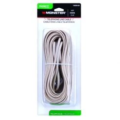 Best deal 👍 Monster Just Hook It Up 50 ft. L Ivory Telephone Line Cord 🎁