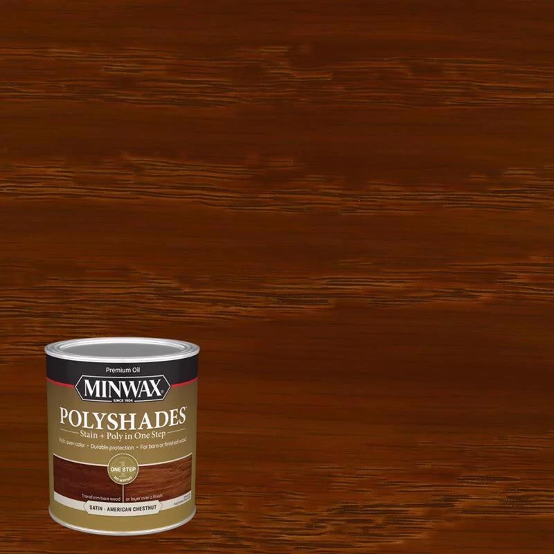 Best deal ๐ Minwax PolyShades Semi-Transparent Satin American Chestnut Stain/Polyurethane Finish 1 qt ๐ 3 Best deal ๐ Minwax PolyShades Semi-Transparent Satin American Chestnut Stain/Polyurethane Finish 1 qt ๐