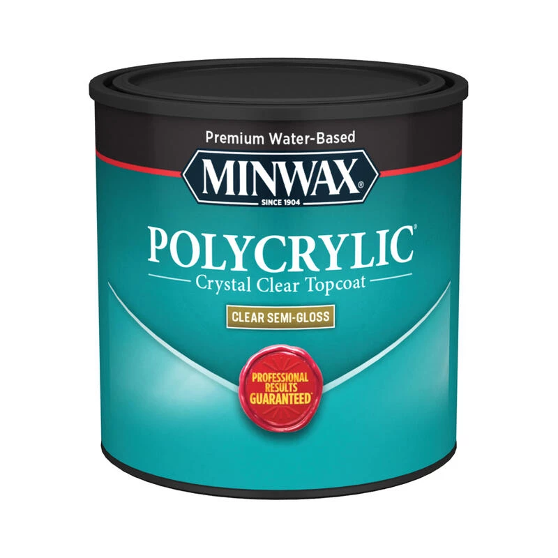 Outlet ⭐ Minwax Polycrylic Semi-Gloss Crystal Clear Water-Based Polyurethane 0.5 pt ❤️ 3 Outlet ⭐ Minwax Polycrylic Semi-Gloss Crystal Clear Water-Based Polyurethane 0.5 pt ❤️