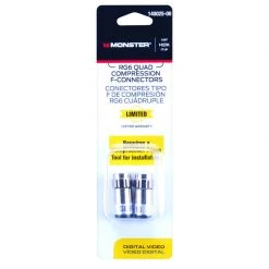 Best reviews of 👍 Monster Just Hook It Up Compression RG6 Quad Compression Connector 2 pk 🔔