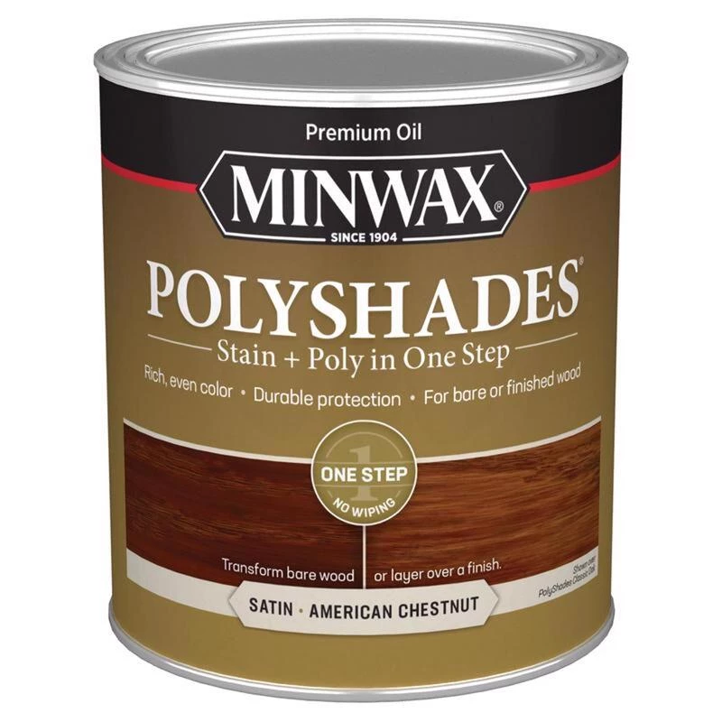 Best deal ๐ Minwax PolyShades Semi-Transparent Satin American Chestnut Stain/Polyurethane Finish 1 qt ๐ 4 Best deal ๐ Minwax PolyShades Semi-Transparent Satin American Chestnut Stain/Polyurethane Finish 1 qt ๐ - Image 2